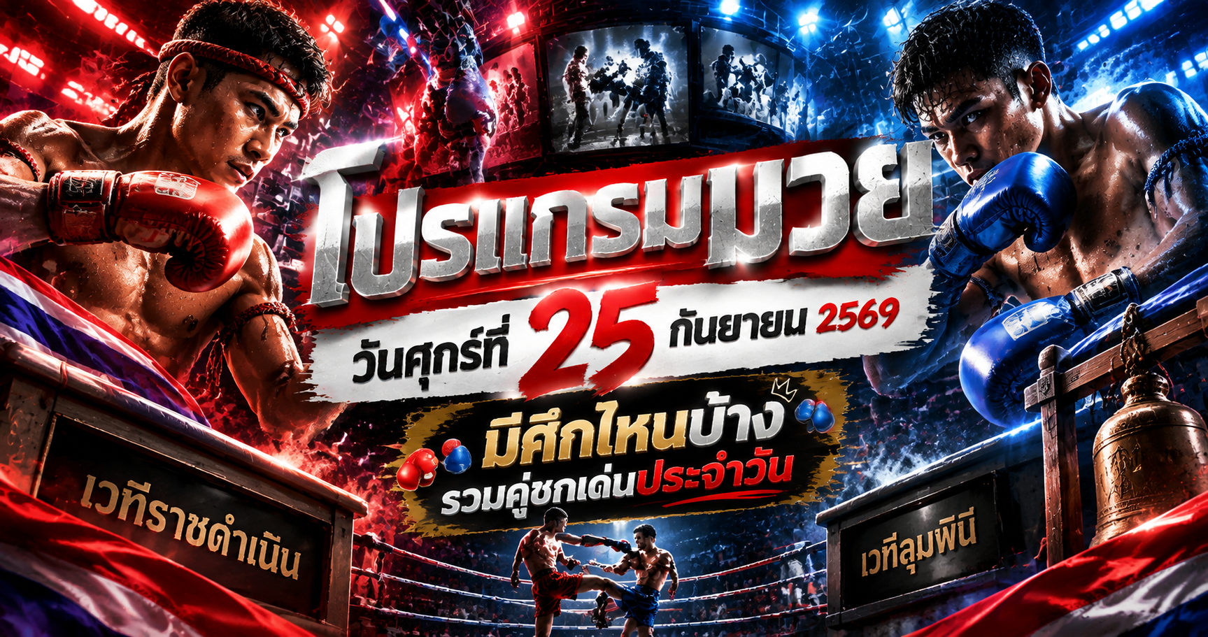 โปรแกรมมวยวันศุกร์ที่25กันยายน2569