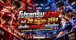 โปรแกรมมวยวันที่29กันยายน2569
